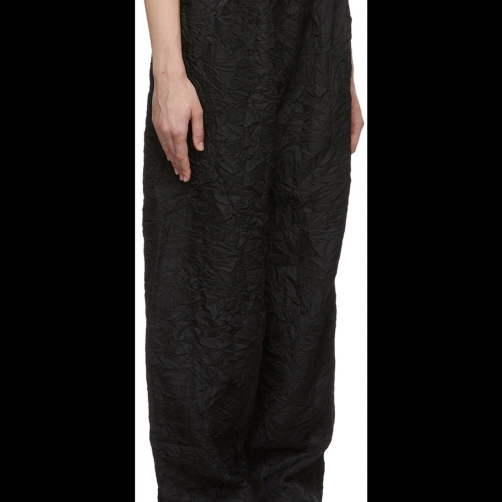Black Stussy Crinkle Beach Pants